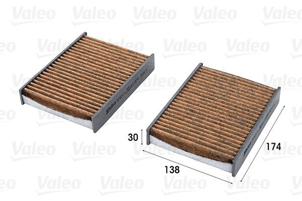 VALEO 701017: Suodatin, sisäilma Aktiivihiilisuodatin polyfenolilla, Sienenestovaikutuksella, anti-allergisella vaikutuksella, CLIMFILTER SUPREME