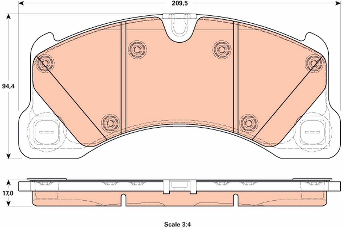 TRW GDB1914: Piduriklotsid