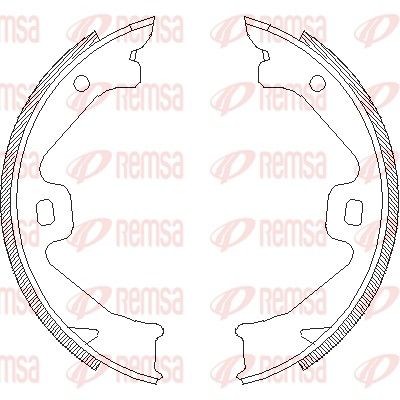 REMSA 4704.00: Piduriklotside komplekt, seisupidur Tagasild, 160mm