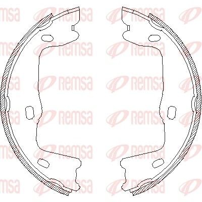 REMSA 4651.00: Set saboti frana, frana de mana puntea spate, 160mm, fara levier
