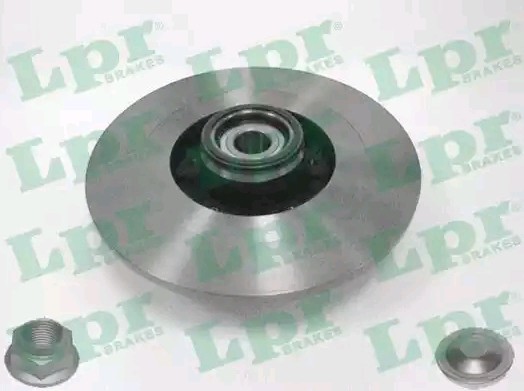 LPR R1047PCA: Piduriketas LPR HUB BRAKE DISC LINE Ø: 290mm, täis, Ø: 290mm, koos lisadega, koos rattalaagri komplektiga, koos ABS-andurirõngaga
