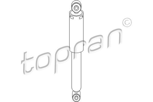TOPRAN 206 551: Amort Tagasild vasakul, Tagasild paremal, Gaasirõhk, Teleskoop-amort, mitte vedrukandev amort