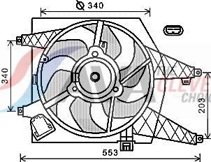 AVA COOLING SYSTEMS RT7548: Ventilator, radiator fara rama aerisire radiator