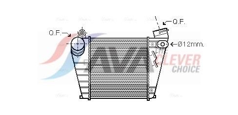AVA COOLING SYSTEMS AIA4200: Intercooler Raccordo sinistra, angolare, senza giunto rapido