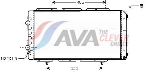 AVA COOLING SYSTEMS PE2150: Køler, motorkøling uden pakning, med kappe, uden ekspansionsbeholder