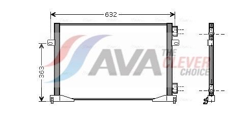 AVA COOLING SYSTEMS RTA5391: Kondensator, klimaanlegg uten tørker