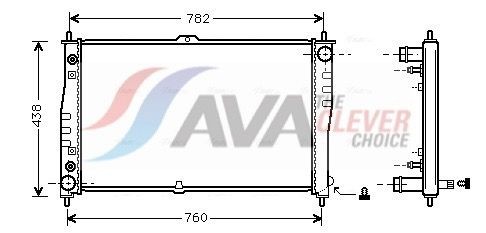 AVA COOLING SYSTEMS KAA2019: Køler, motorkøling ** CLEVER FIT ** med oliekøler, uden ekspansionsbeholder