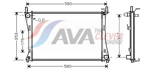 AVA COOLING SYSTEMS CN7548: Radiatoriaus ventiliatorius 320mm