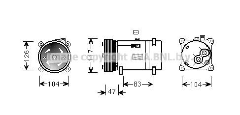 AVA COOLING SYSTEMS PEK066: Kliimakompressor