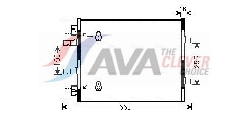 AVA COOLING SYSTEMS OL5480: Kondensaator, kliimaseade ** CLEVER FIT ** lämmastikutäitega, ilma kuivatita