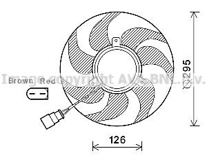 AVA COOLING SYSTEMS VW7535: Radiaatori ventilaator 295mm