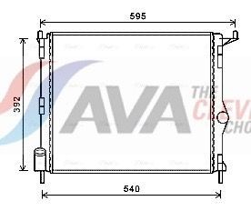 AVA COOLING SYSTEMS RTA2476: Radiator, racire motor cu garnituri, fara capac, fara vas de expansiune
