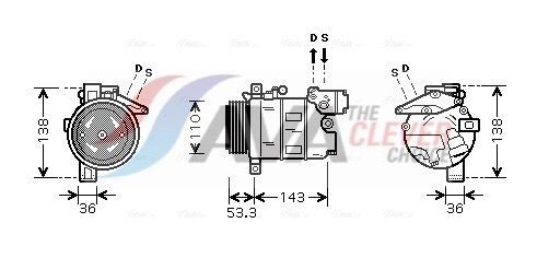 AVA COOLING SYSTEMS ALK126: Compresor AC