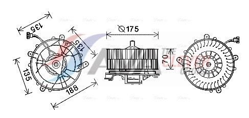 AVA COOLING SYSTEMS FD7547: Ventilator, radiator 380mm