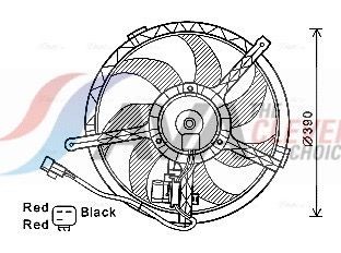 AVA COOLING SYSTEMS BW7534: Ventilator, radiator 360mm, 390mm, fara unitate de control, cu rama aerisire radiator, fara rezistenta