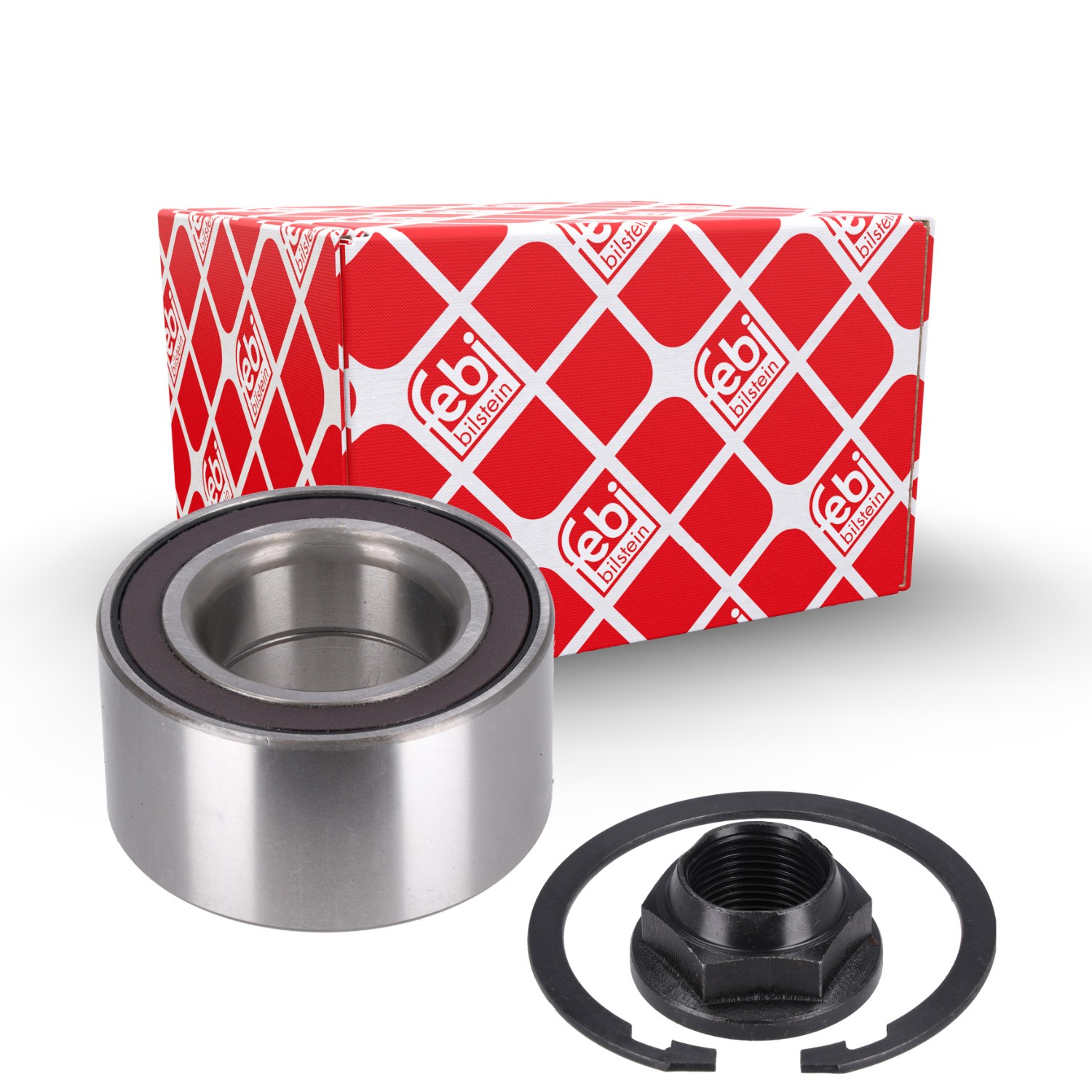 FEBI BILSTEIN 38314: Set rulment roata Axa fata stanga, Axa fata dreapta, cu piuliță ax, cu inel siguranta, cu senzor ABS