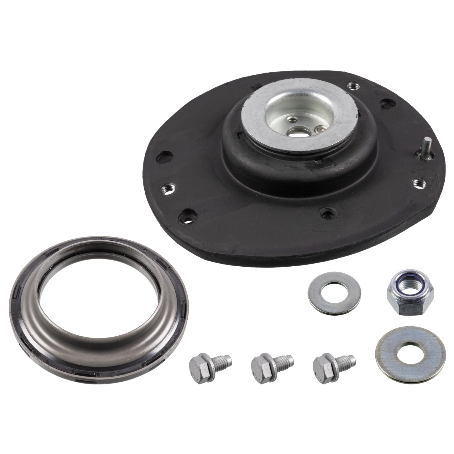 FEBI BILSTEIN 37871: Set reparatie, rulment sarcina amortizor Axa fata stanga, cu material de prindere, cu rulment cu bile, cu suruburi