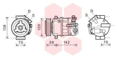VAN WEZEL 3700K579: Compresor AC