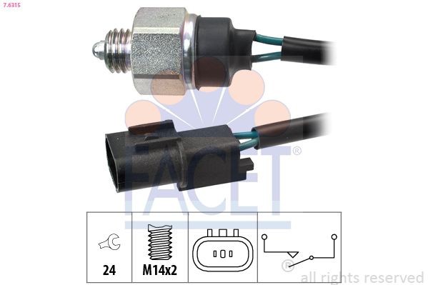 FACET 7.6315: Lüliti, tagurdustuli Made in Italy - OE Equivalent