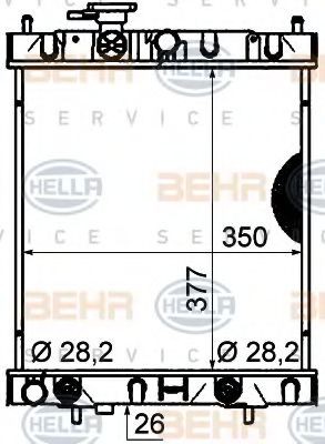 HELLA 8MK 376 770-451: Radiateur du moteur