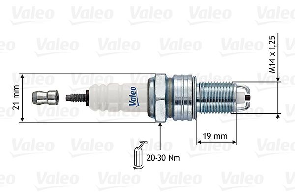 VALEO 246859: Süüteküünal Võtme laius: 21