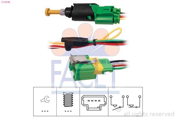 FACET 7.1213K: Piduritulelüliti ilma kaablita, Made in Italy - OE Equivalent