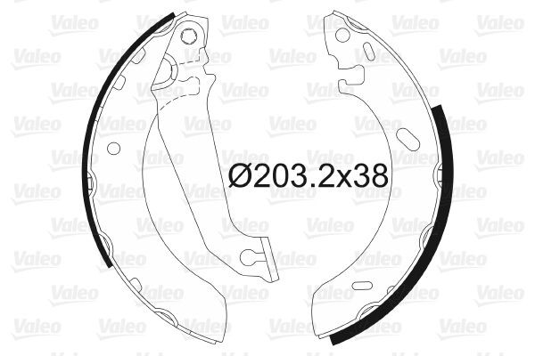 VALEO 562086: Piduriklotside komplekt Tagasild, ilma rattapidurisilindrita