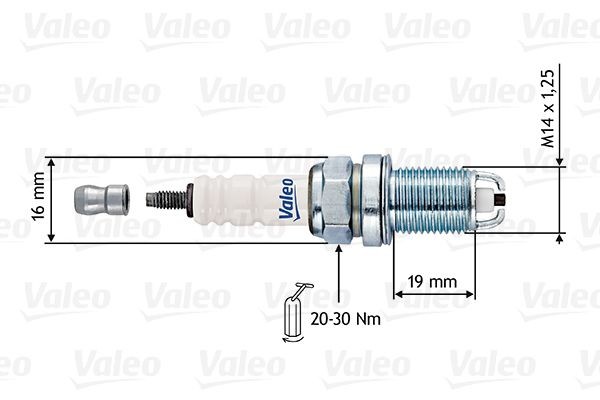 VALEO 246901: Süüteküünal Võtme laius: 16 mm