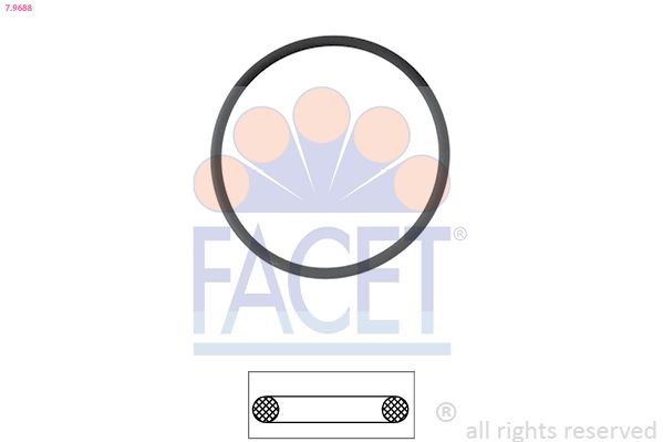 FACET 7.9688: Garnitura termostat Made in Italy - OE Equivalent