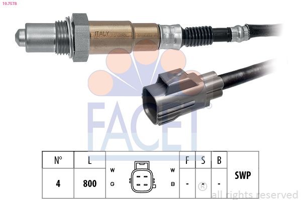 FACET 10.7578: Lambda andur Made in Italy - OE Equivalent