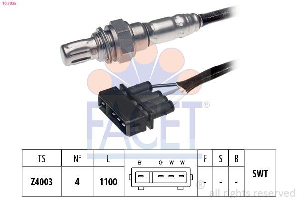 FACET 10.7034: Lambda andur Made in Italy - OE Equivalent