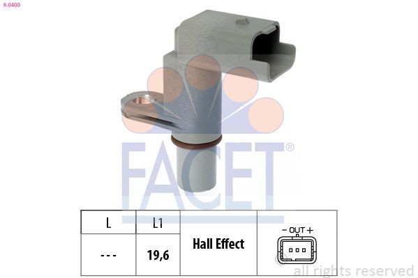 FACET 9.0400: Andur, Nukkvõllipositsioon Made in Italy - OE Equivalent