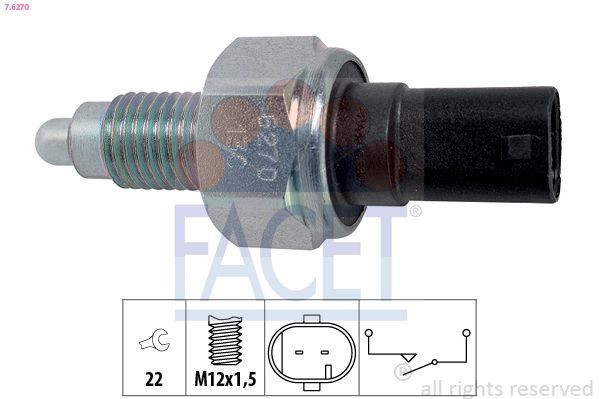 FACET 7.6270: Lüliti, tagurdustuli Made in Italy - OE Equivalent