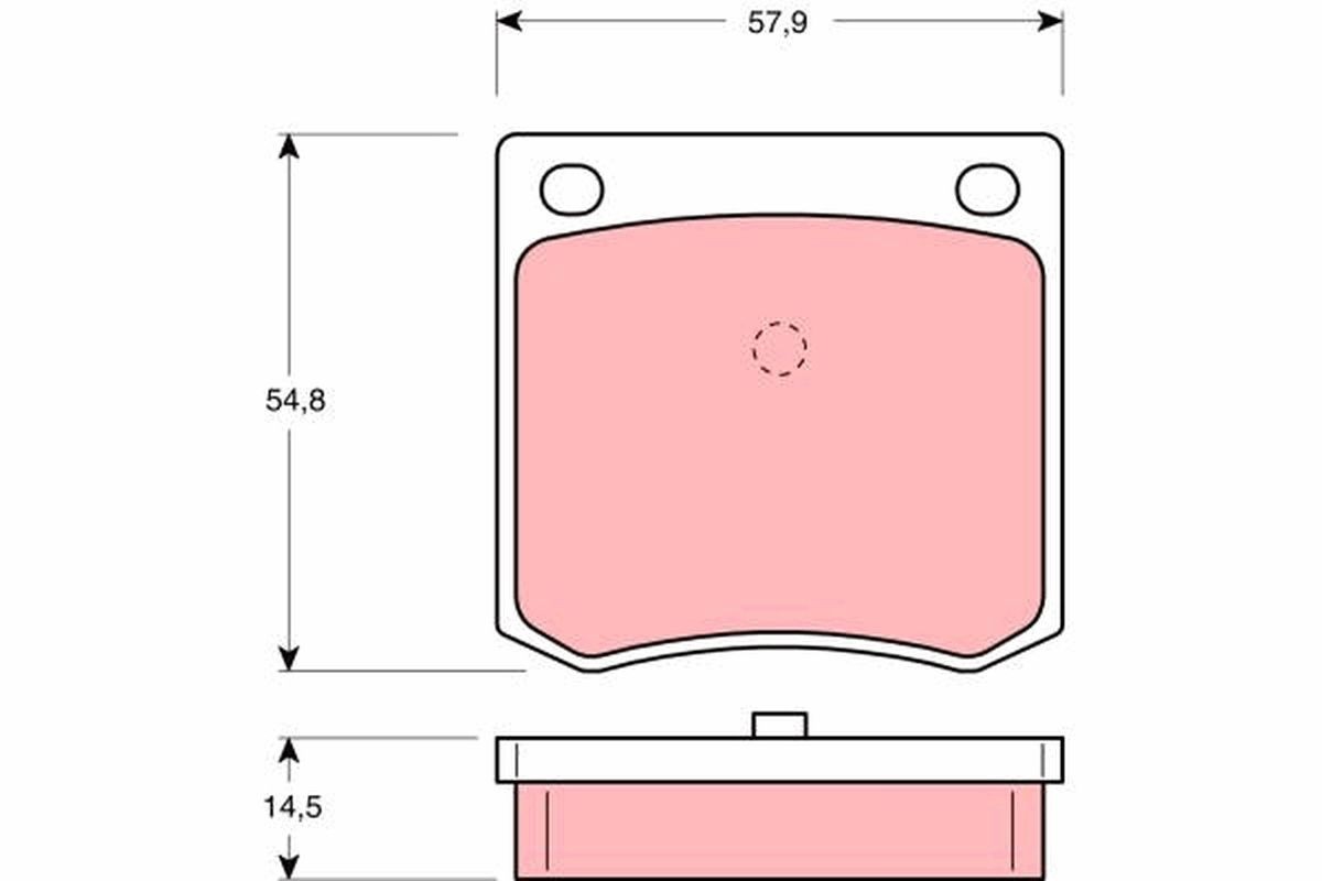 TRW GDB191: Piduriklotsid