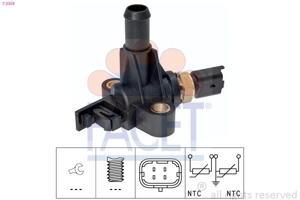 FACET 7.3359: Andur, Jahutusvedeliku temp. Made in Italy - OE Equivalent