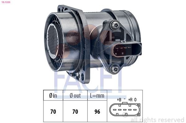 FACET 10.1325: Senzor debit aer Made in Italy - OE Equivalent