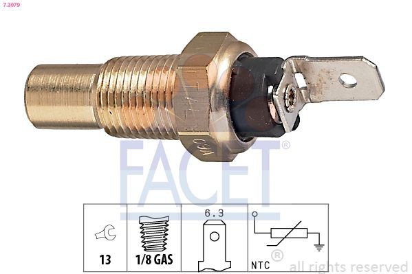 FACET 7.5113: Termokontakt, kylarfläkt Made in Italy - OE Equivalent
