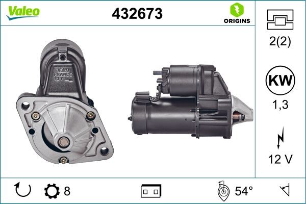VALEO 432673: Starter 1,3kW, NEW ORIGINAL PART