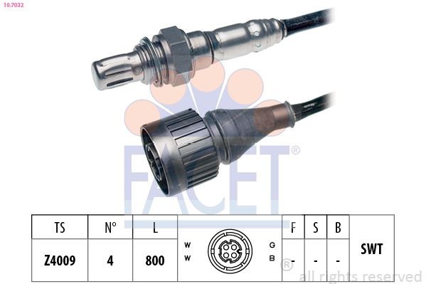 FACET 10.7032: Sonda Lambda Made in Italy - OE Equivalent