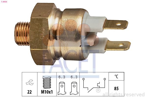 FACET 7.4056: Comutator temperatura, racire Made in Italy - OE Equivalent