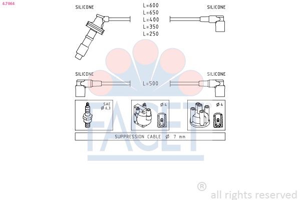 FACET 4.7069: Süütesüsteemikomplekt Made in Italy - OE Equivalent