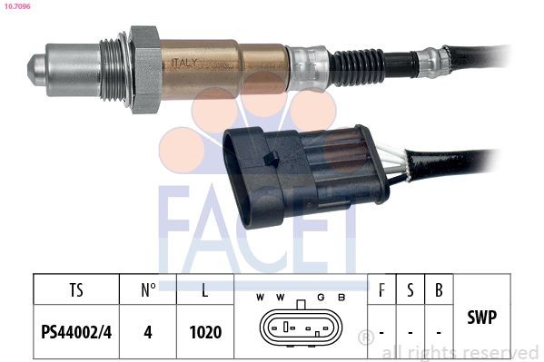 FACET 10.7074: Sonda lambda Made in Italy - OE Equivalent