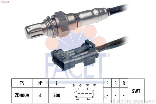 FACET 10.7432: Lambda andur Made in Italy - OE Equivalent