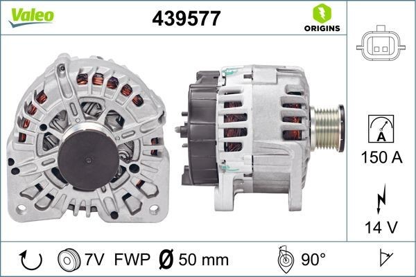 VALEO 439577: Alternator 150A, NEW ORIGINAL PART