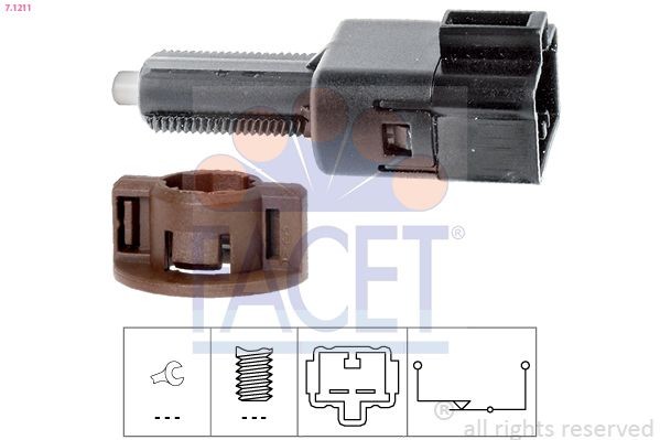 FACET 7.1211: Comutator lumini frana Made in Italy - OE Equivalent