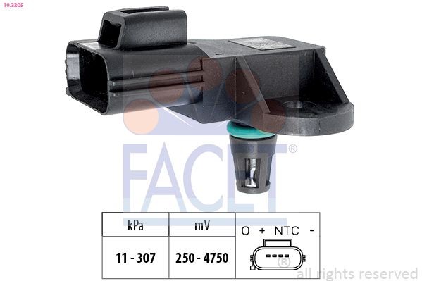 FACET 10.3205: Õhusurveandur, Made in Italy - OE Equivalent