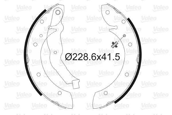 VALEO 562587: Set saboti frana puntea spate, fara cilindru frana (roata)