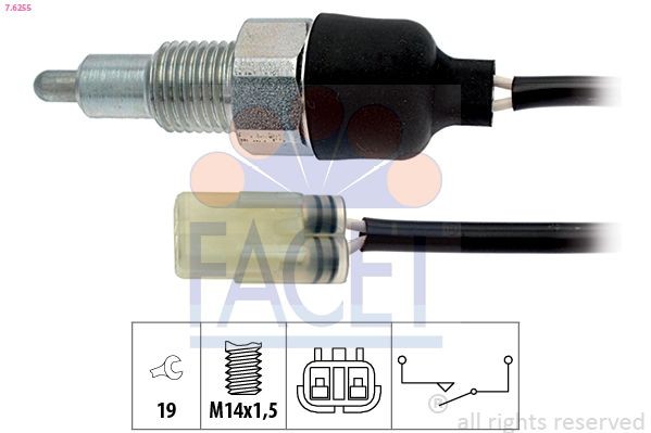 FACET 7.6255: Lüliti, tagurdustuli Made in Italy - OE Equivalent