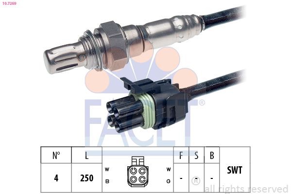 FACET 10.7269: Sonde lambda Made in Italy - OE Equivalent