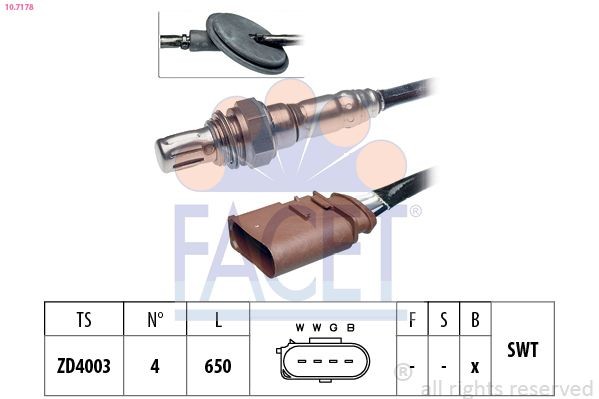 FACET 10.7178: Lambda andur Made in Italy - OE Equivalent